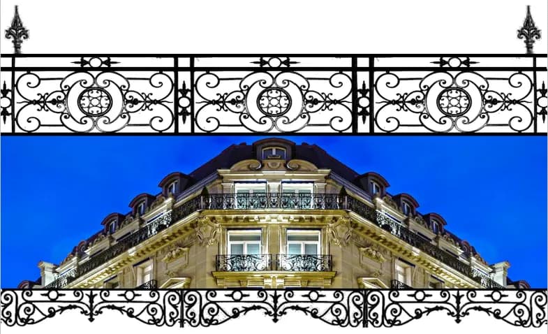 Originalgetreue Nachbildung Kunstgießerei-Geländer