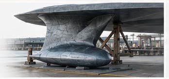 Ballastkiel unter dem Rumpf eines Segelboots