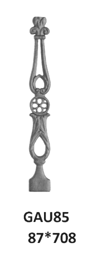 Geländer, kunstvoll gestaltetes Gusseisen-Geländer