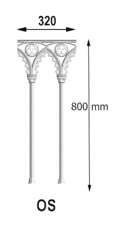 Geländer, kunstvoll gestaltetes Gusseisen-Geländer