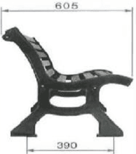 Boden eines öffentlichen Bänkes