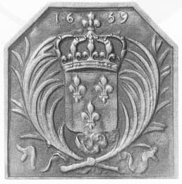 Ecu fleurdelisé mit Palmen