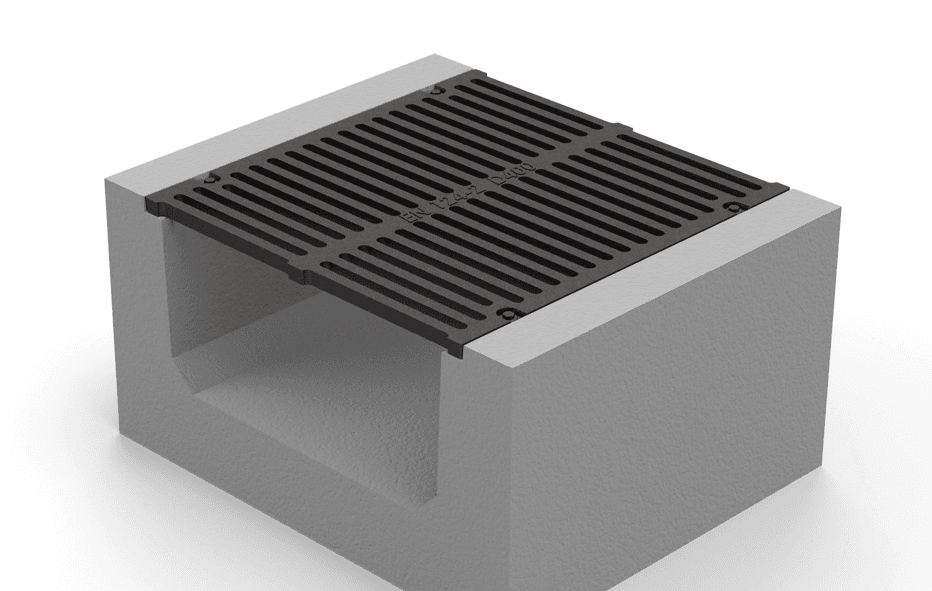 Rinnengitter mit Winkeln - GC700X750