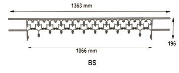 Fensterstütze aus Gusseisen — Ref. BS
